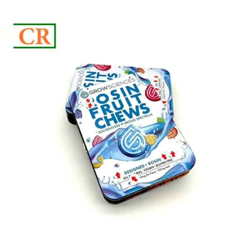 OEM Hinged Child Resistant Tin Box for Pre-rolls or Gummies Suppliers, Factories