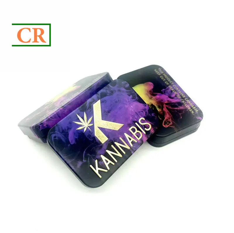 Custom Small Hinged Child-Resistant Tin with Button Suppliers, Factory