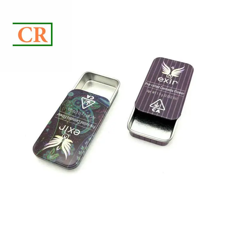 Custom Mini Slide Tin Box for Mini Prerolls Manufacturer, Factories