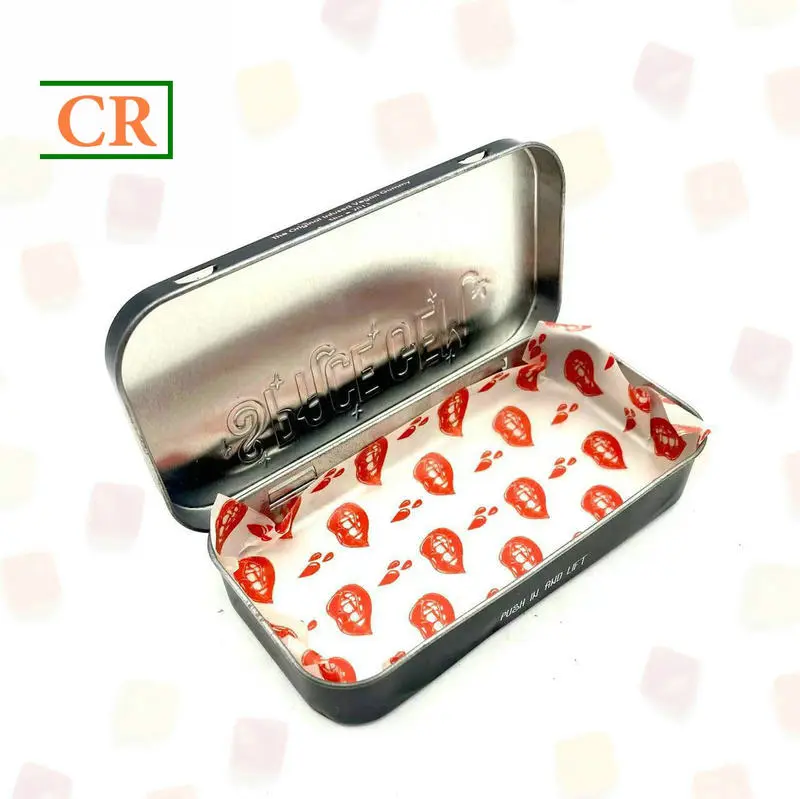 Custom 4.75 Inches Large Hinged Child Resistant Tin Box Supplier, Factory