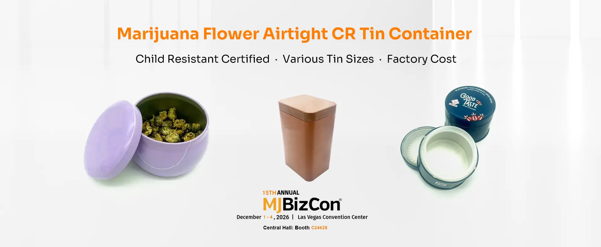 CR Tin Packaging Design — Custom Printed Child Resistant Tin Boxes