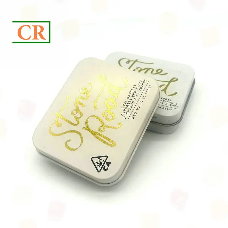 Custom Airtight Child Resistant Hinged Tin Box for 14 Pre-rolls - 2.83x2.04 inches Manufacturers, Suppliers