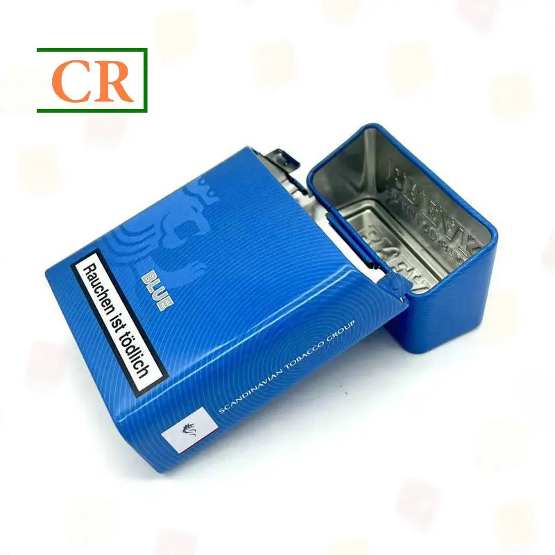 OEM Hinged Tin Box for Cigarette Manufacturer, Factory