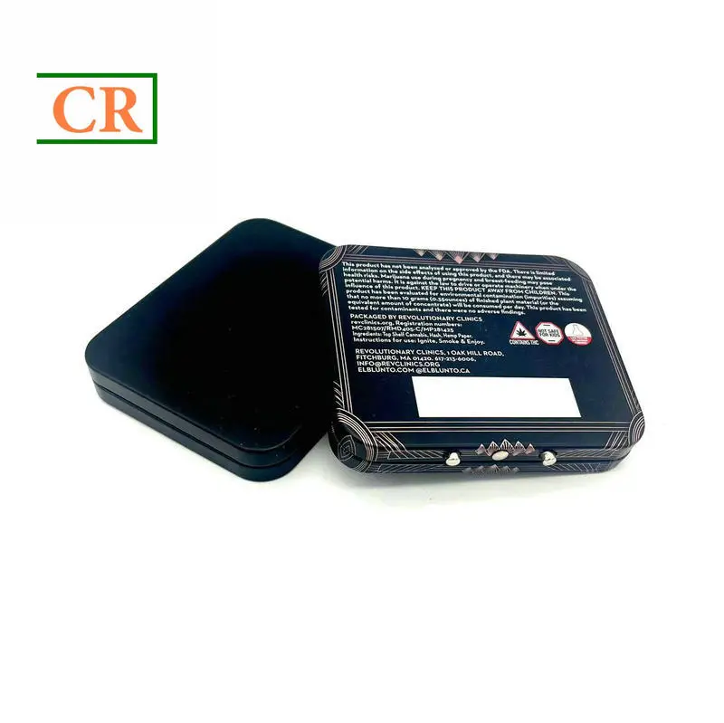 Custom 10 Packs Pre-rolls Child Resistant Hinged Tin Box Supplier, Factory