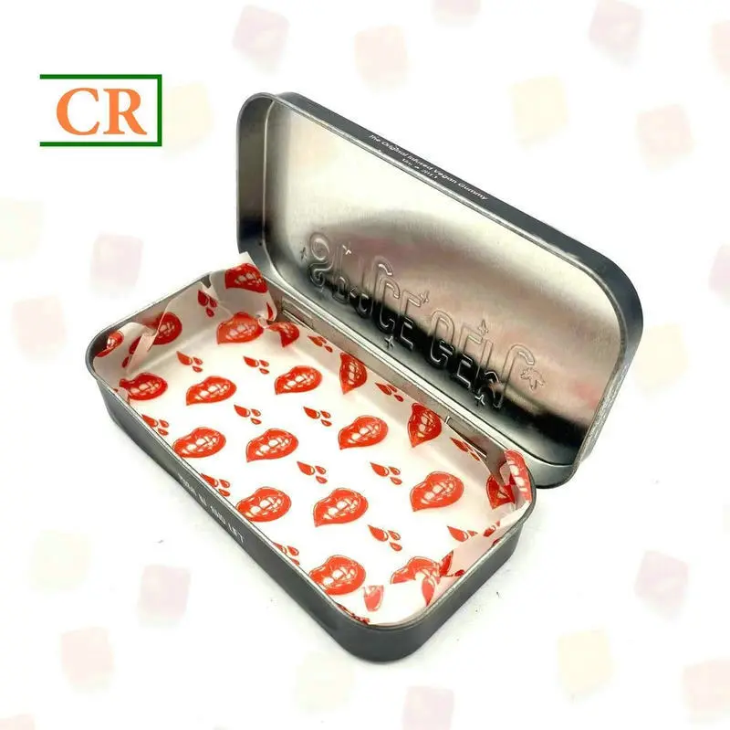 Custom 4.75 Inches Large Hinged Child Resistant Tin Box Supplier, Factory