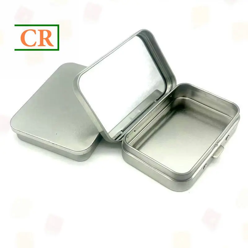Custom Hinged Child-Resistant Tin with One Button for Mints Manufacturer, Manufacturers