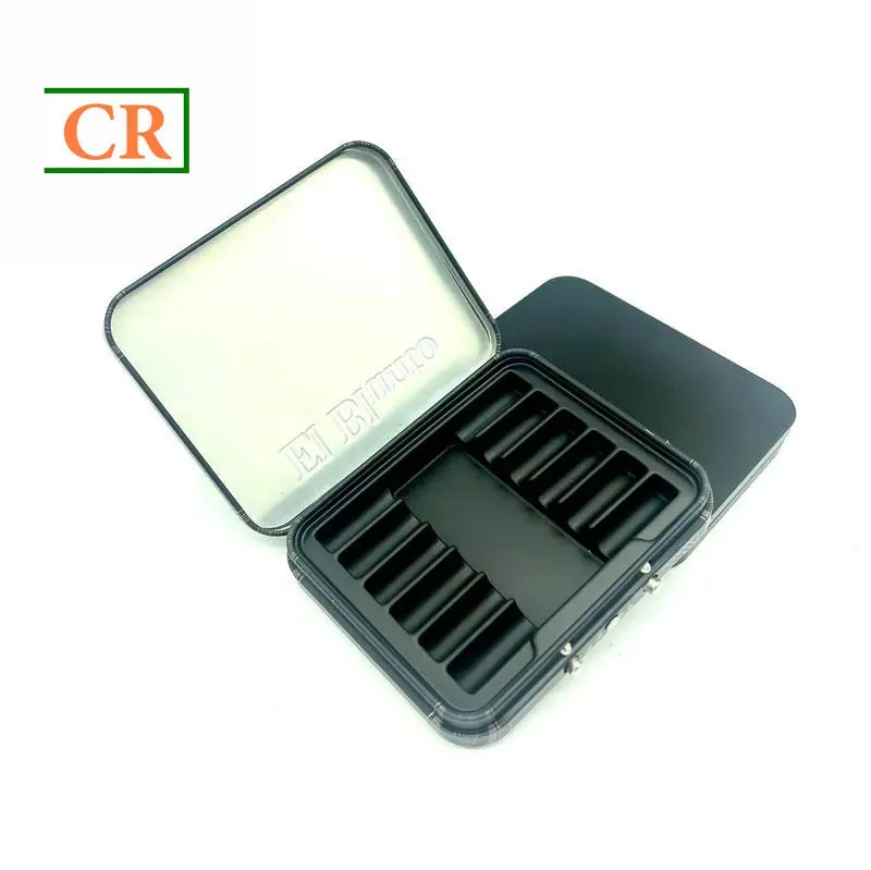 Custom 10 Packs Pre-rolls Child Resistant Hinged Tin Box Supplier, Factory