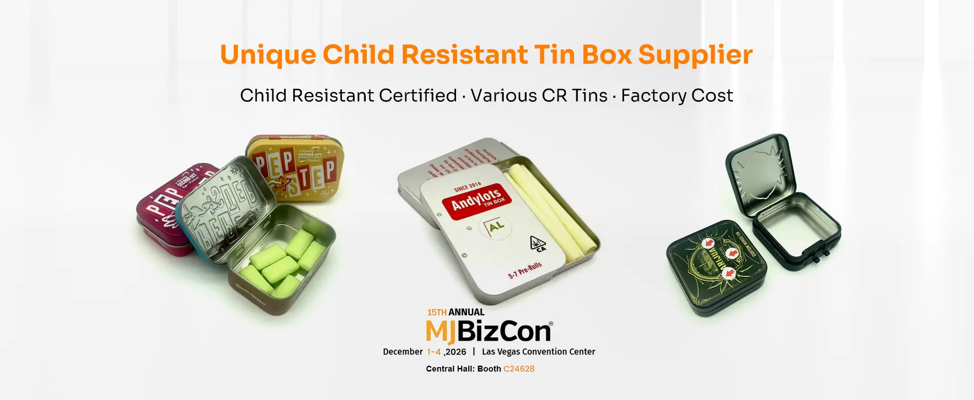 CR Tin Child Resistant Tin Box Packaging - Professional Supplier