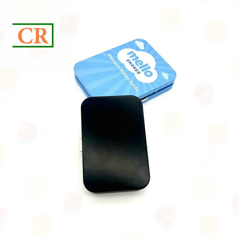 Custom Samll Hinged Child Resistant Tin Box with Buttons Factory, Factories
