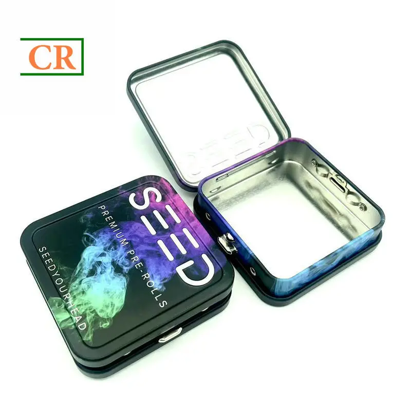 OEM 3 Inches Square Child Resistant Tin for Edibles Manufacturer, Factory