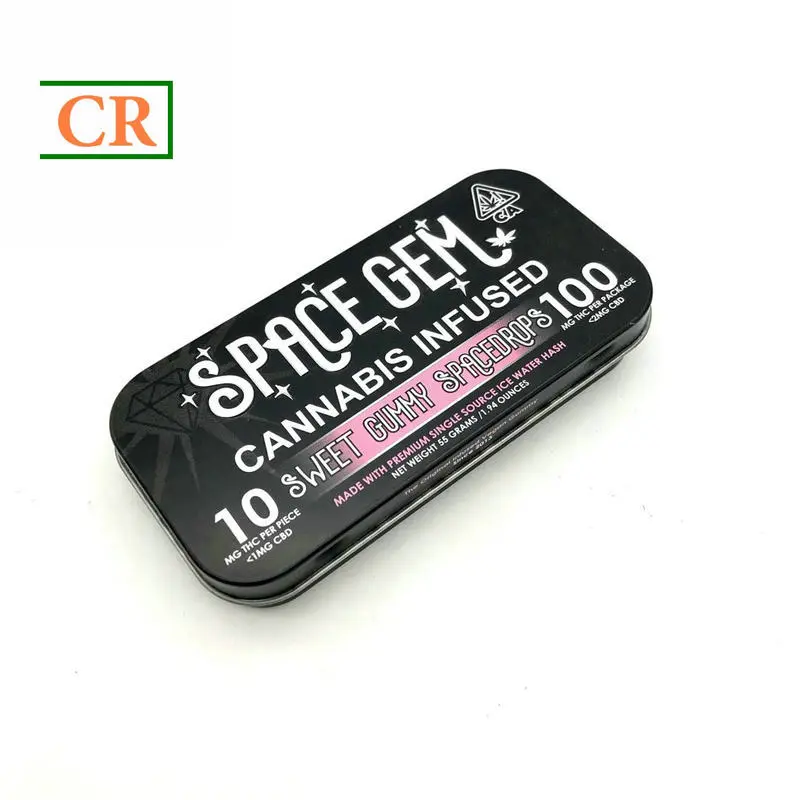 Custom 4.75 Inches Large Hinged Child Resistant Tin Box Supplier, Factory