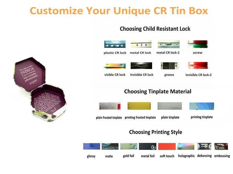Customized Child Resistant Tin Box — 3D Design and 3D Sample Service