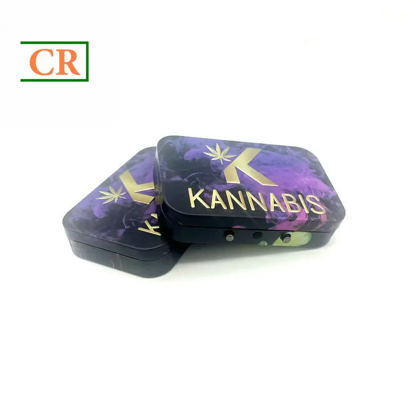 OEM child resistant tin with two metal buttons Suppliers, Factories