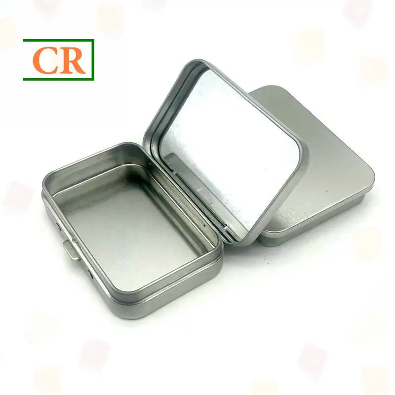 Custom Hinged Child-Resistant Tin with One Button for Mints Manufacturer, Manufacturers