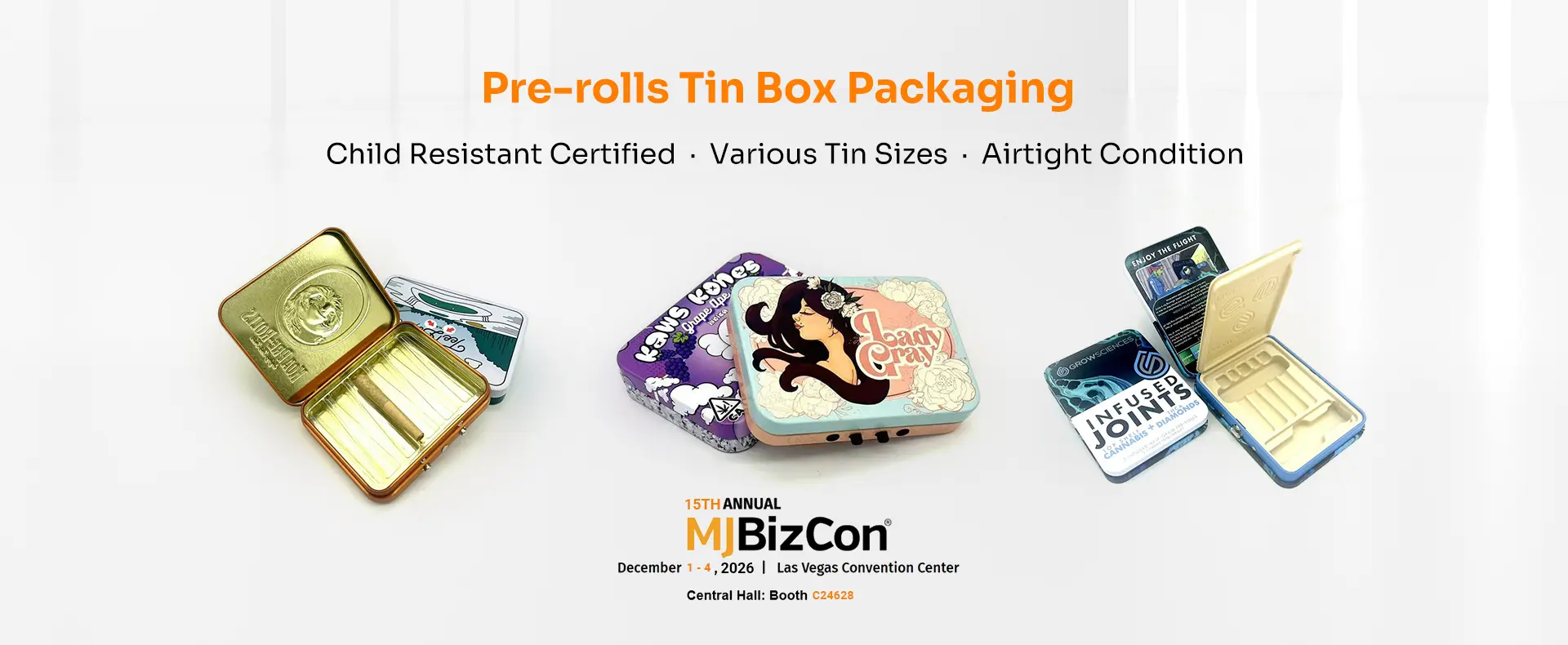 ASTM Certified Child Resistant Tin Box Manufacturing