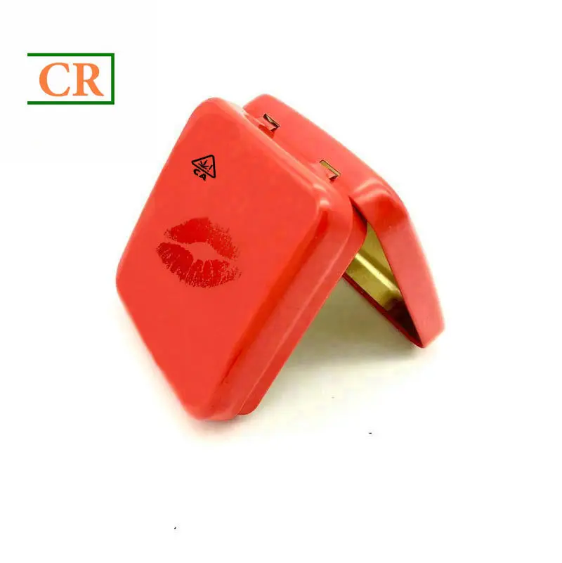 Custom Hinged Child Proof Metal Packgaing for Mints Manufacturers, Suppliers