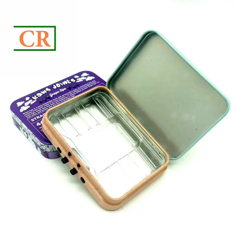 Custom Small Hinged Child-Resistant Tin with Button for Mints Supplier, Factories