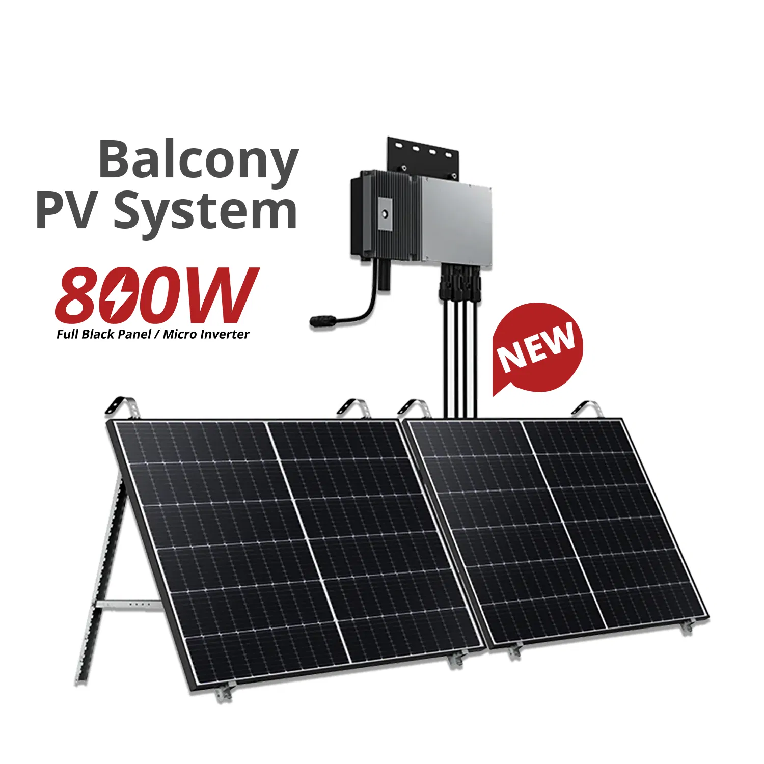 Rosen EU Wholesale Balkonkraftwerk 800W 600W Complete All in One Plug and Play Home Balcony Solar Power System