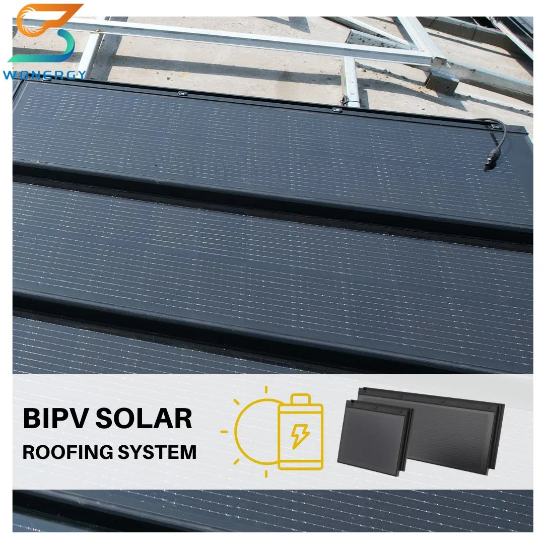 Double Glass Facade Decorative Roof Panel 87watts Per Sheets BIPV Solar Panel for Building