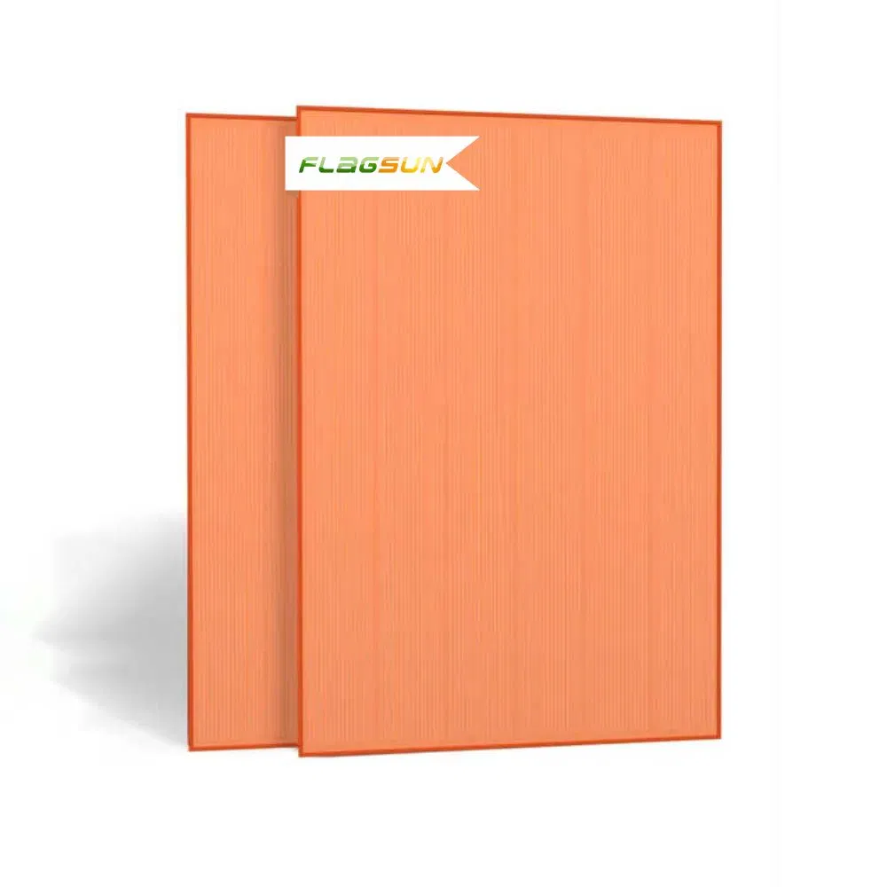 Aesthetic Orange BIPV Solar Panel Customized Colored PV Module for Home Solar Roof Tiles and Building Integrated Photovoltaics