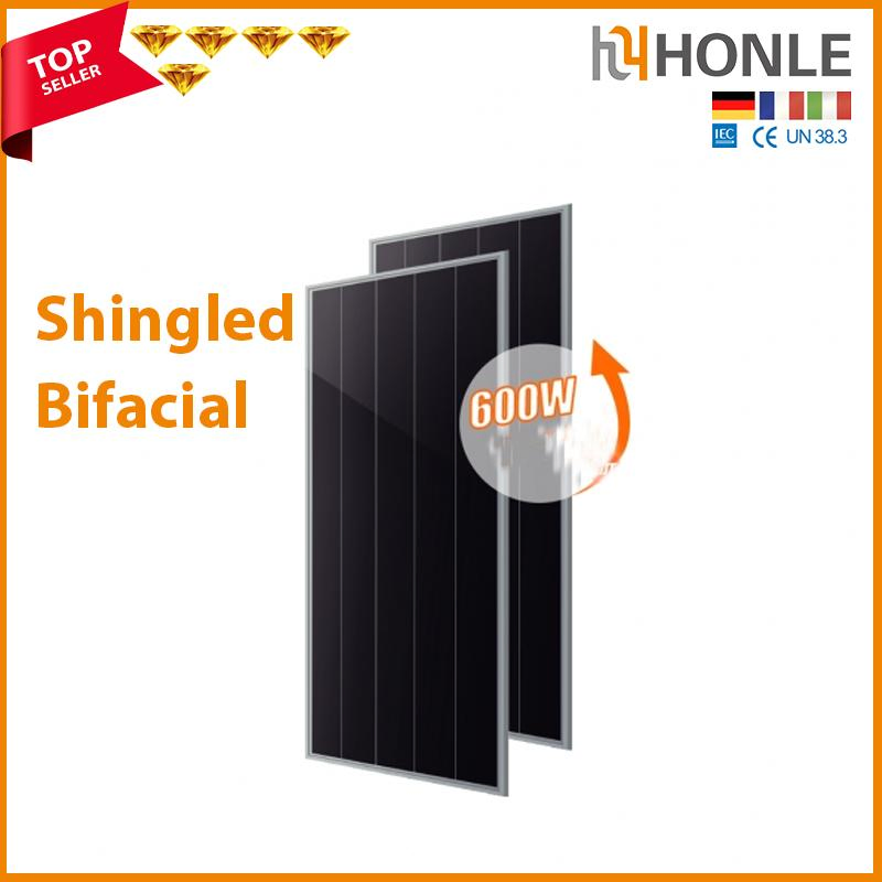 Factory Price 2025 600W Shingled Bifacial N Type Solar Panel Grade a Cell for Long Life 30 Years Warranty