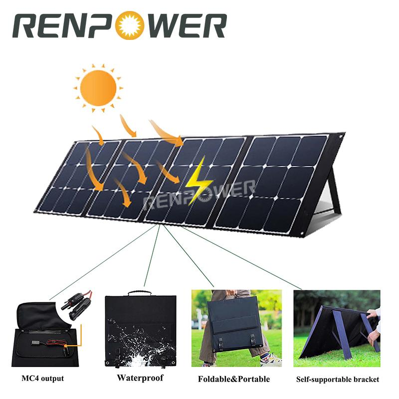 Factory Price 80W Bc Sunpower Portable PV Solar Panel Kit for Outdoor/Camping/Power-Station/RV/12V-Battery