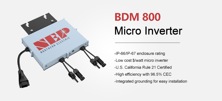 Nep Micro Inverter 800W 1000W Complete Balcony Kits Microinverter Solar Energy System