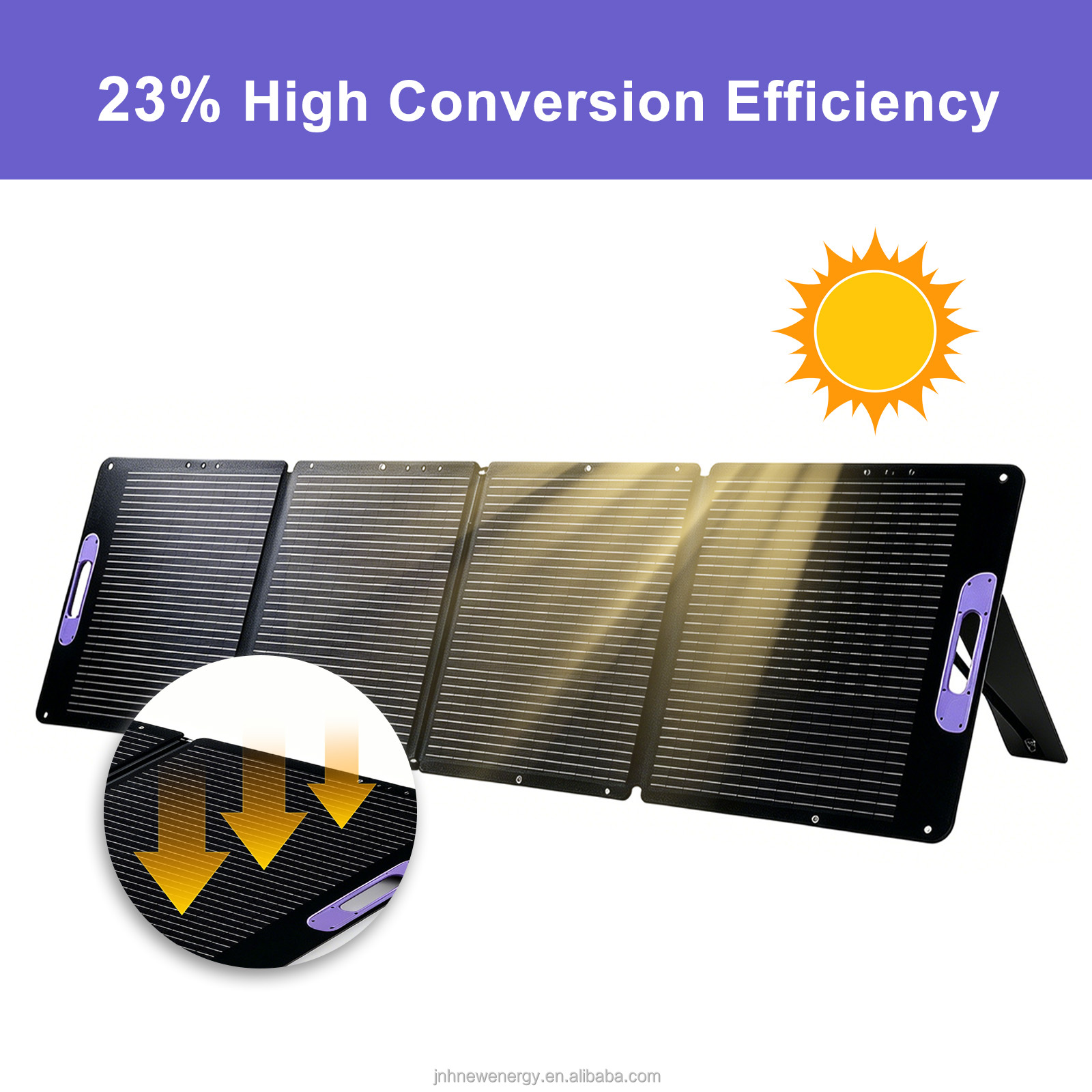 23% High Efficiency 100W 200W PERC Lightweight Thin Film Waterproof Monocrystalline Flexible Solar Panel