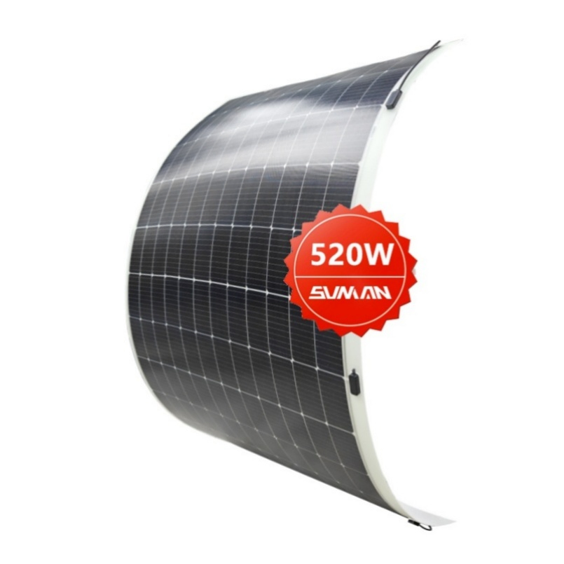 Sunman Flexible Solar Panel BIPV Panel Price 520W Building-Integrated Photovoltaic Module for Roof/Curved Surfaces
