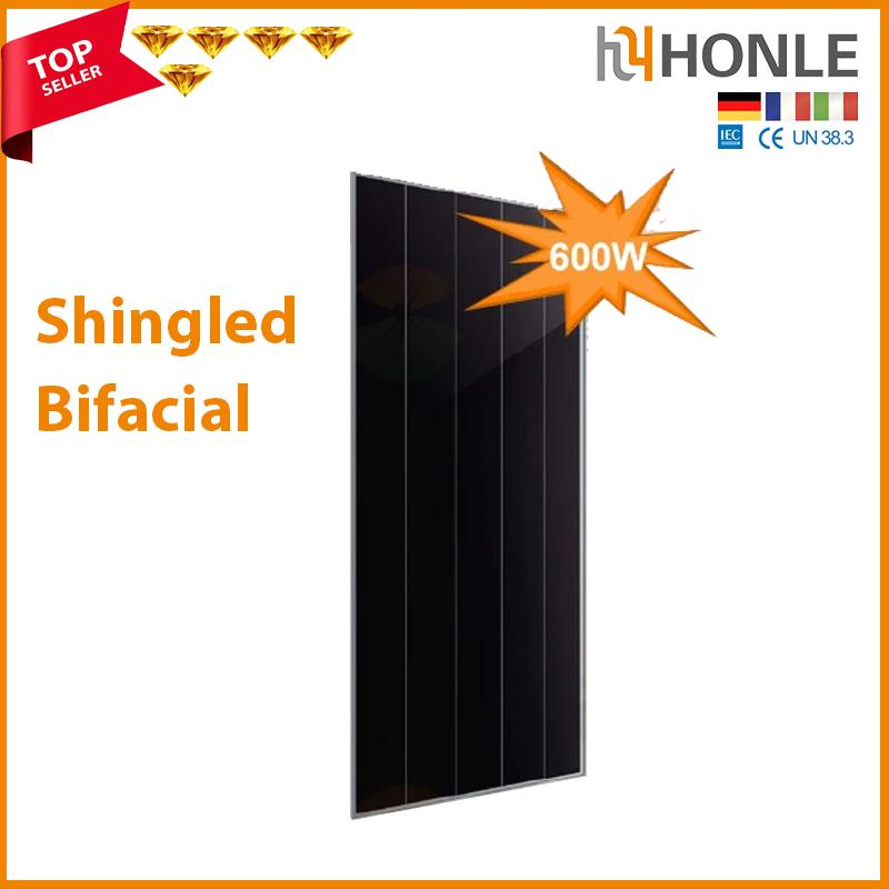 Factory Price 2025 600W Shingled Bifacial N Type Solar Panel Grade a Cell for Long Life 30 Years Warranty