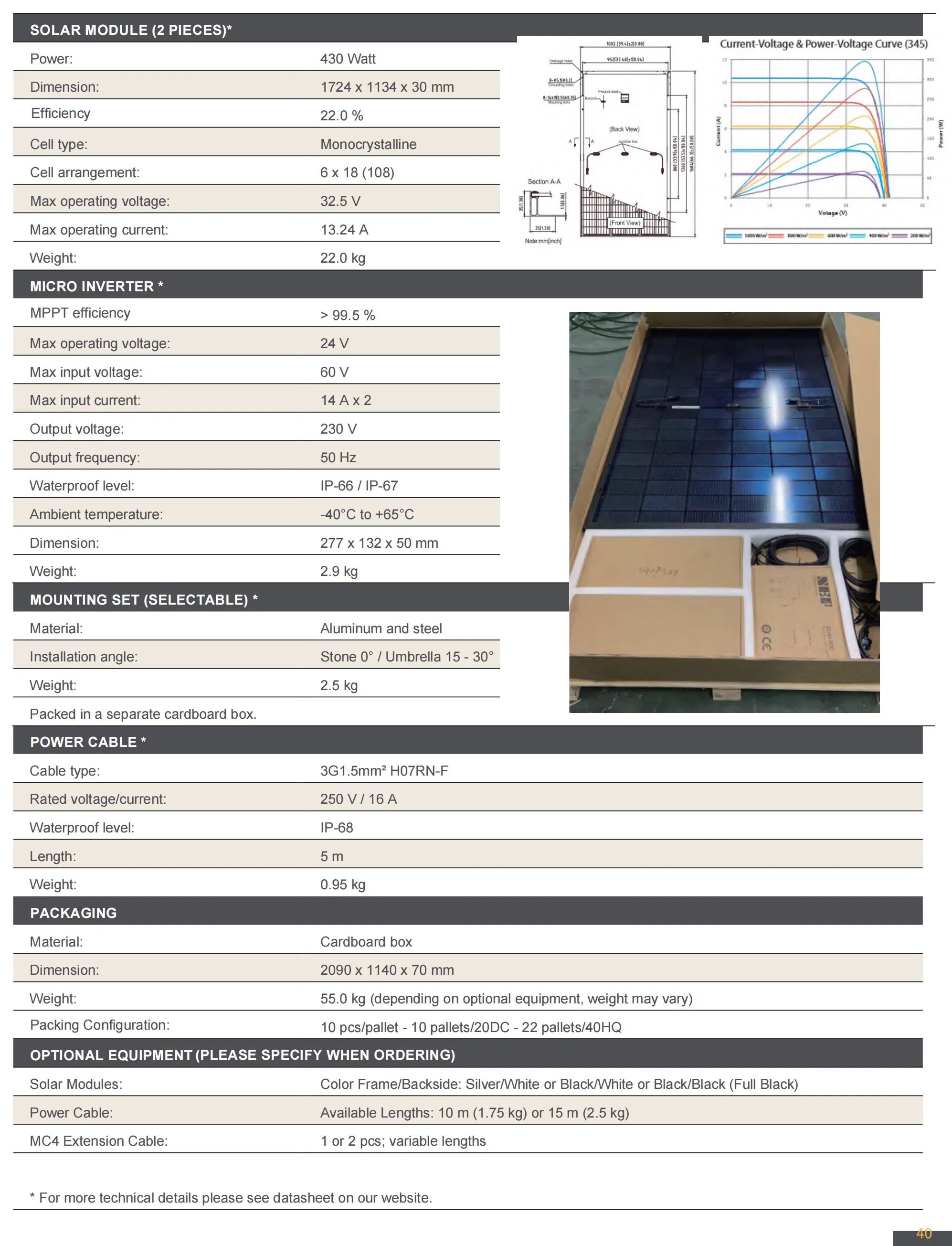 Easy Installation PV System Solar 800W 600 Watt Balcony Solar System