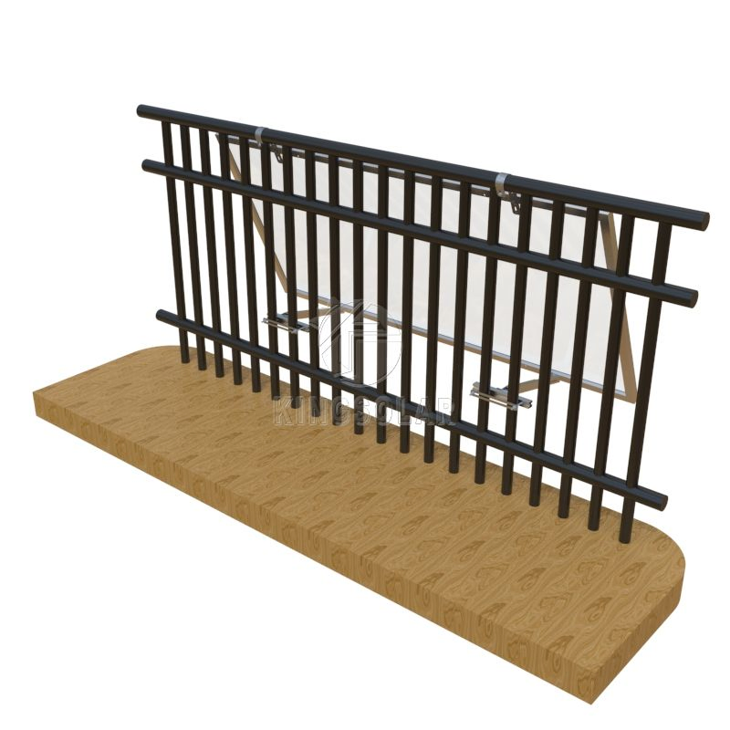 Aluminum Alloy Solar Photovoltaic Adjustable Angle Bracket Mounting System for Balcony Railings