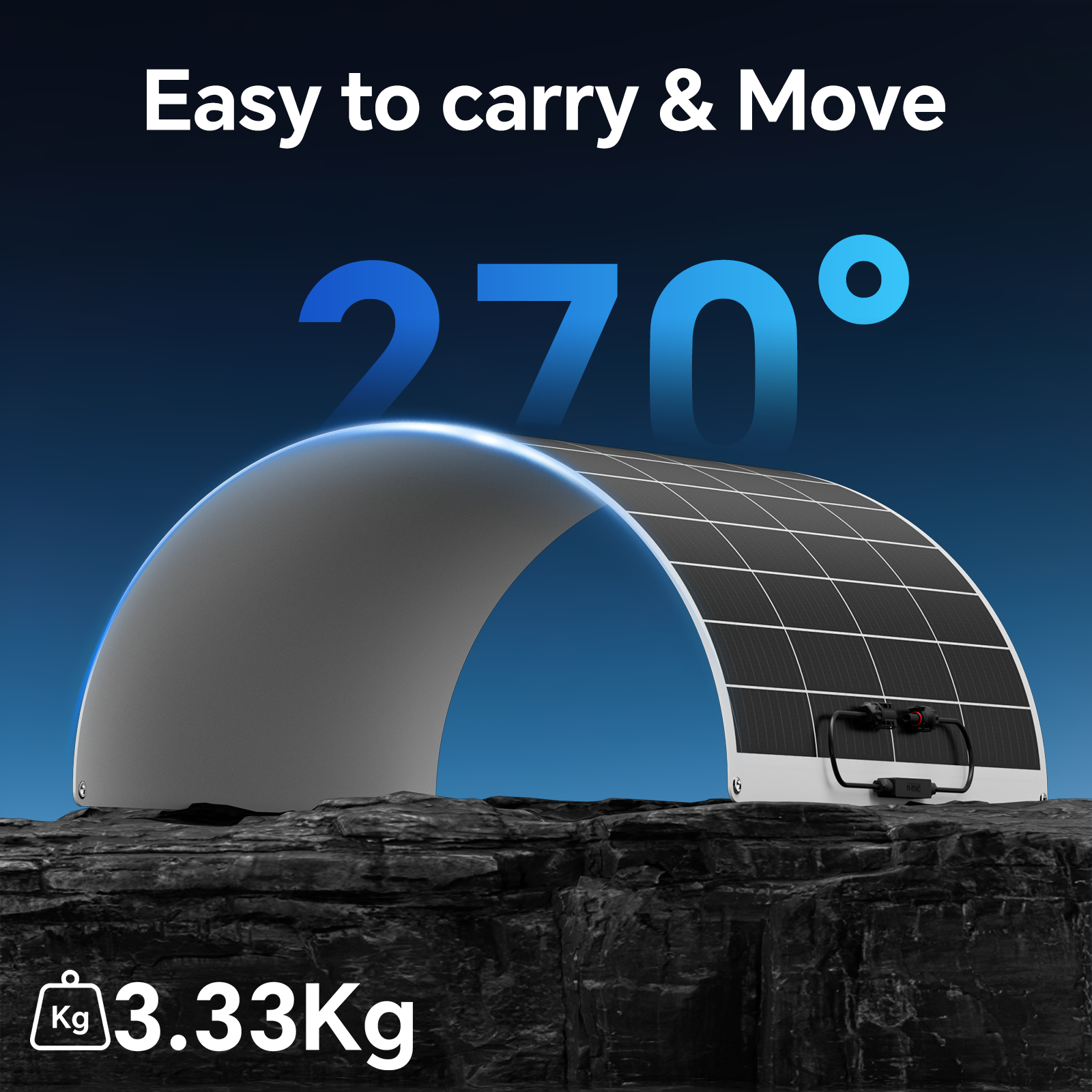 Light Weight Rollable Flexible Solar Panels 100W 200W Thin Film High Efficiency 22% 25-Year Warranty Home &amp; RV Use