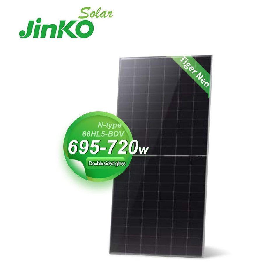 Jinko Solar Bifacial N Type 700 Watt 690W 710W 720W Solar Panel Perc Type with BIPV Wholesale From China