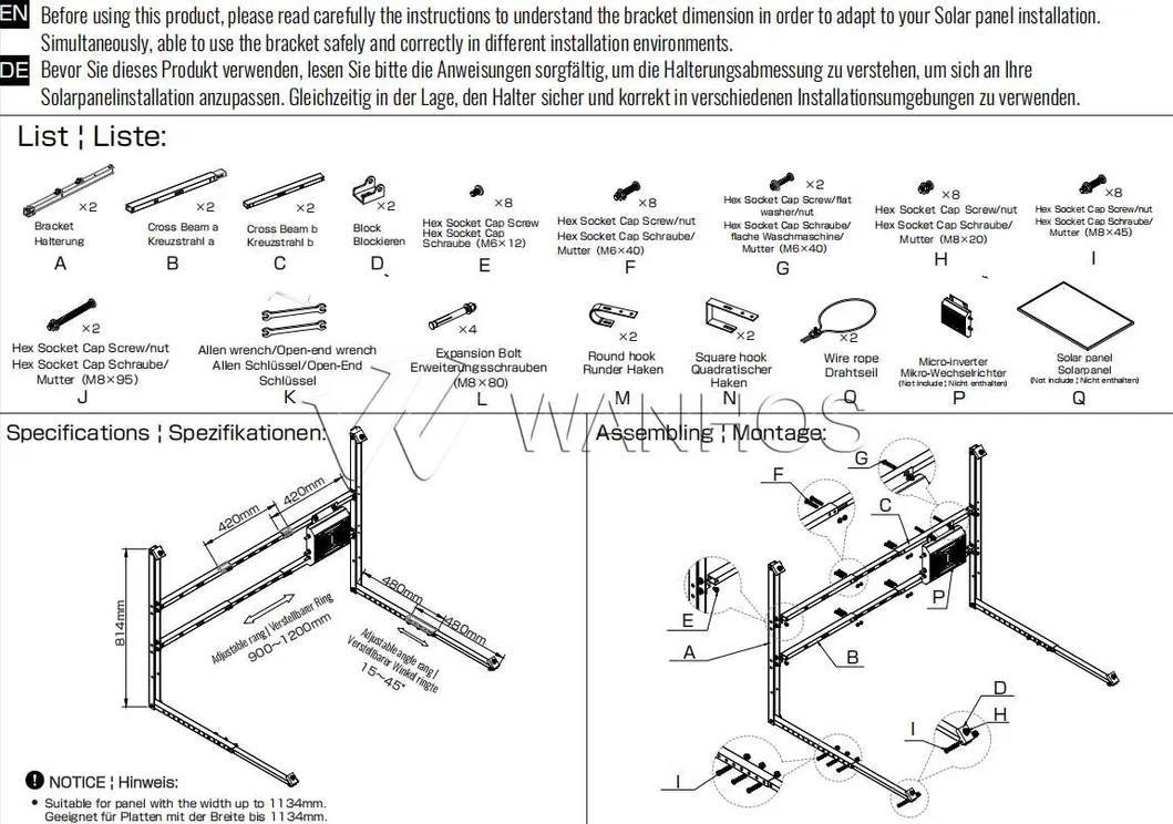 Solar Balcony Mounting System Installation