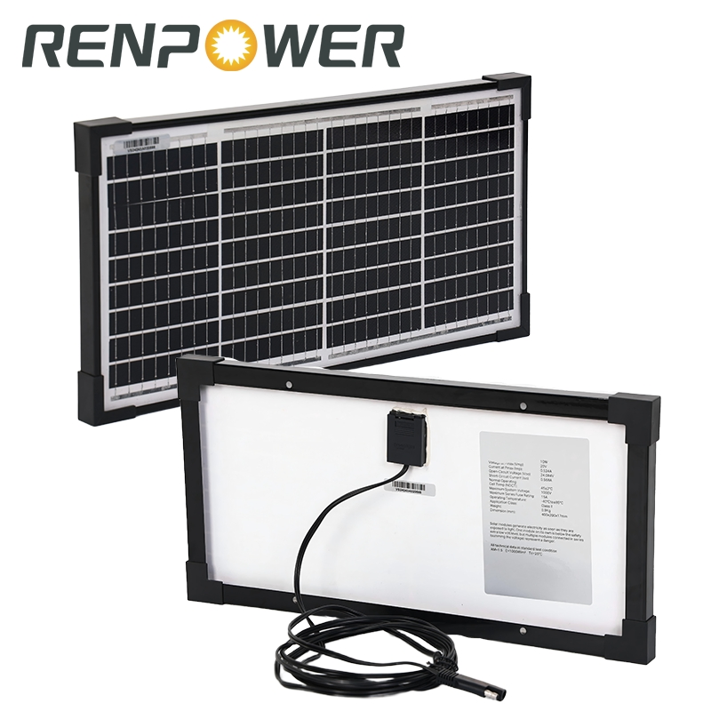 10watt Mono Solar Panel Kit for 12V Battery Home Camping Boat RV