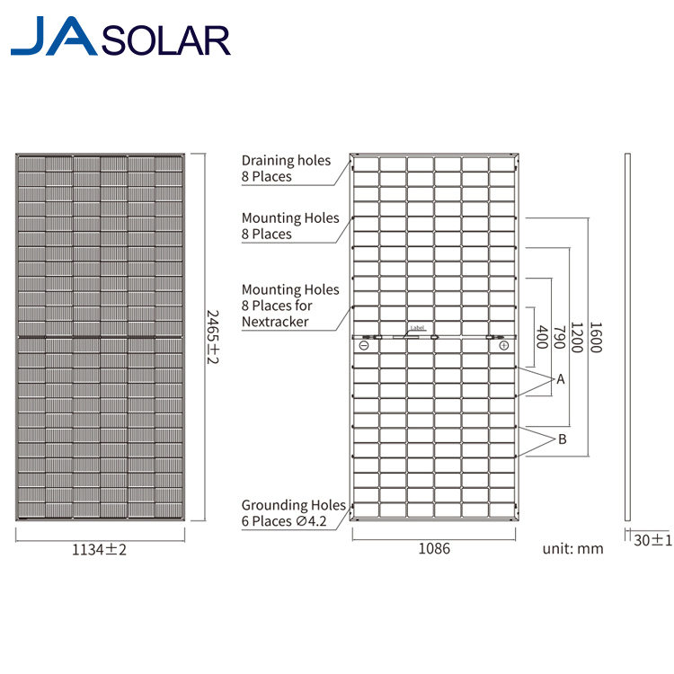 Wholesale Price High Power Ja Solar Panels 625W 630W 640W 650W Shingled Solar Panel with CE Certificate for Sale in Stock