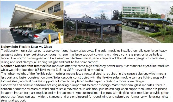 Flexible panel application on carport roofing case 2