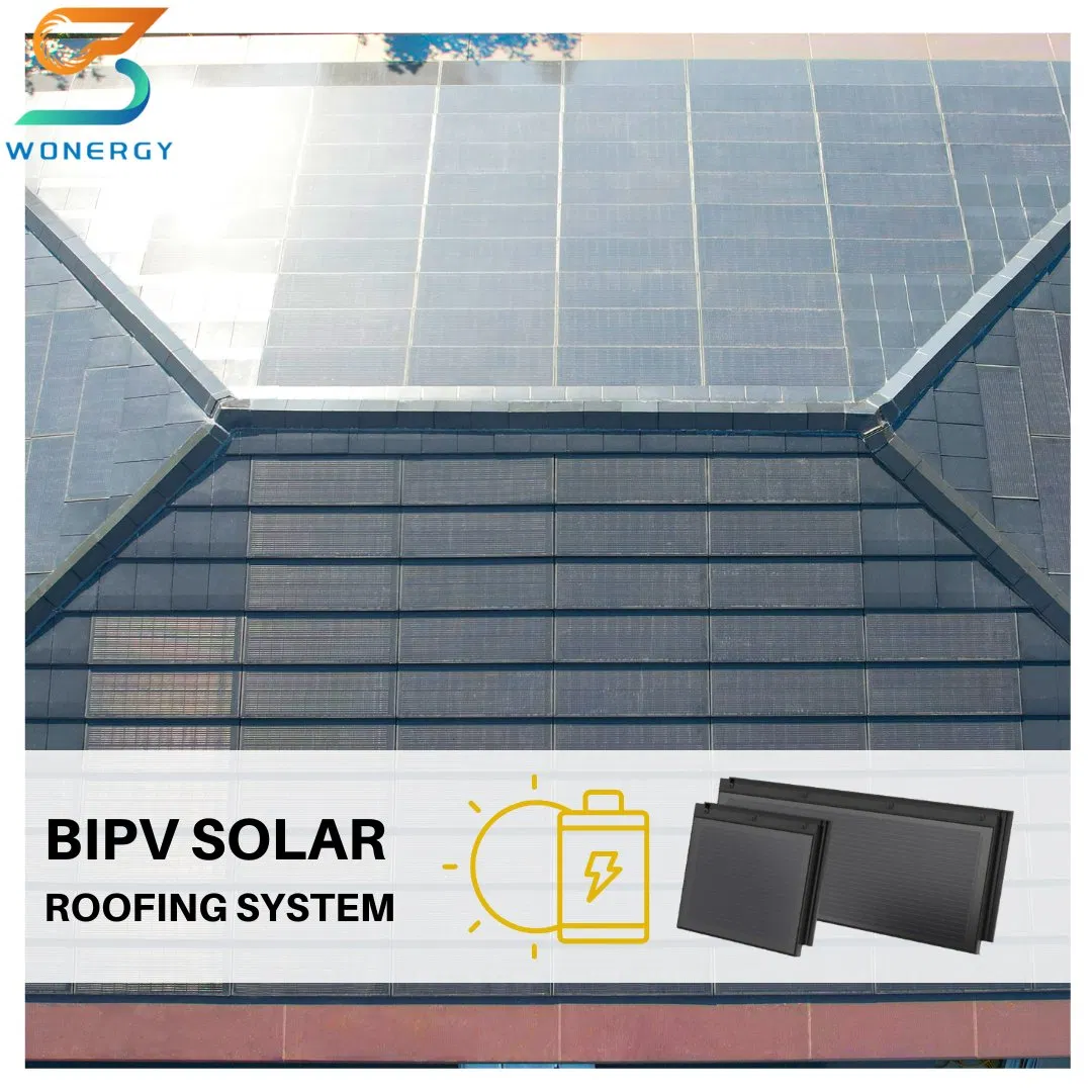 Double Glass Facade Decorative Roof Panel 87watts Per Sheets BIPV Solar Panel for Building