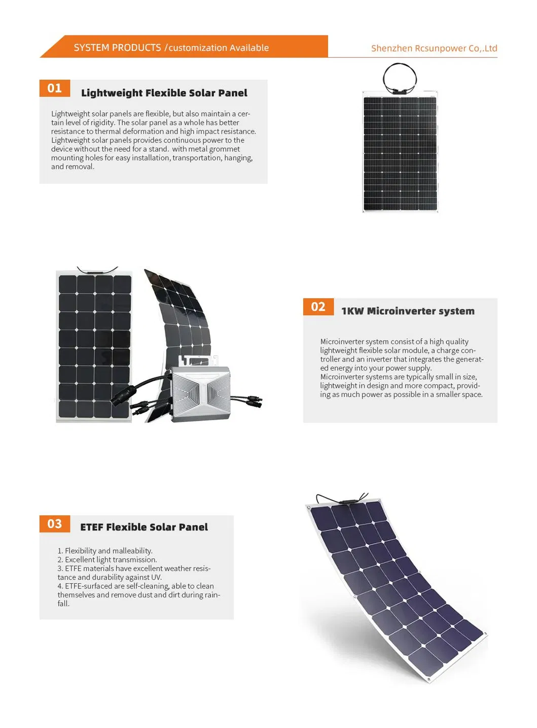 Flexible Solar Panel Features