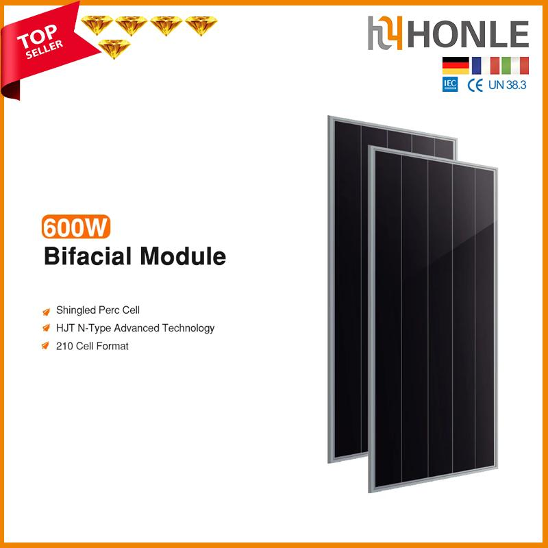 Factory Price 2025 600W Shingled Bifacial N Type Solar Panel Grade a Cell for Long Life 30 Years Warranty