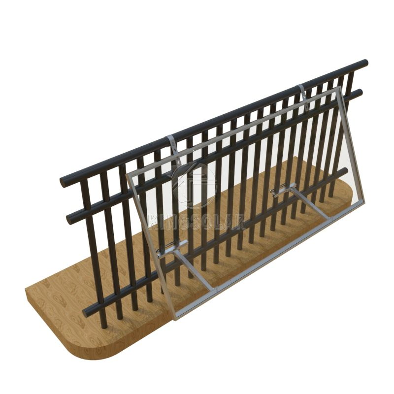 Aluminum Alloy Solar Photovoltaic Adjustable Angle Bracket Mounting System for Balcony Railings