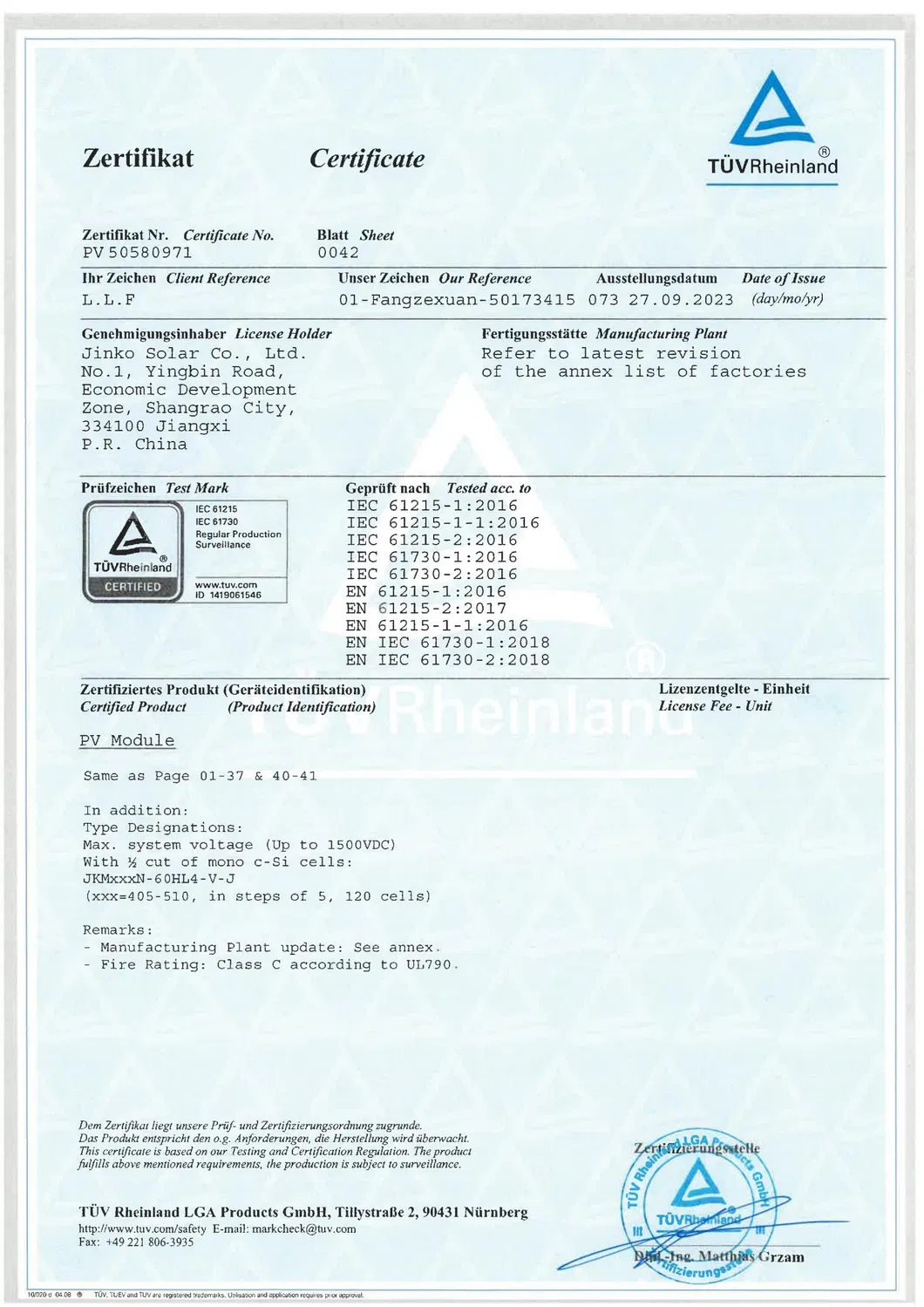 Solar Panel Certifications