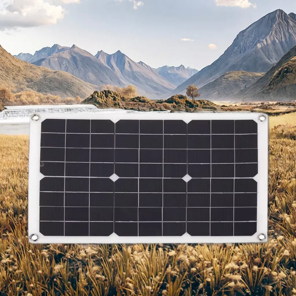 20W 18V Bendable Semi-Flexible Portable Monocrystalline Silicon Solar Panel Charger for 20V Batteries in RV Boat Car Marine Use