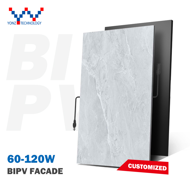 Yonz Top Quality Solar Glass Panel Bipv Facade Customizable Bipv Cdte Thin Film Solar Glass