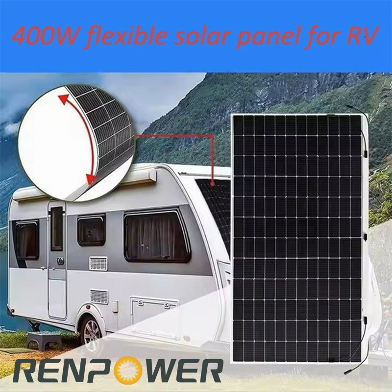 400W Flexible Solar Panel Kit 12V Ultrathin for RV Balcony Camper Offgrid