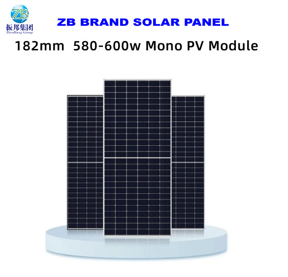 156m 580-600W 182mm Mono Perc Solar Module Roof Mount Solar Panel