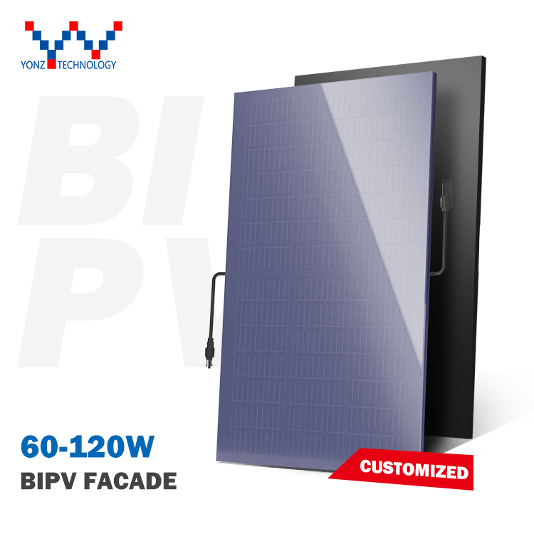 Yonz Top Quality Solar Glass Panel Bipv Facade Customizable Bipv Cdte Thin Film Solar Glass