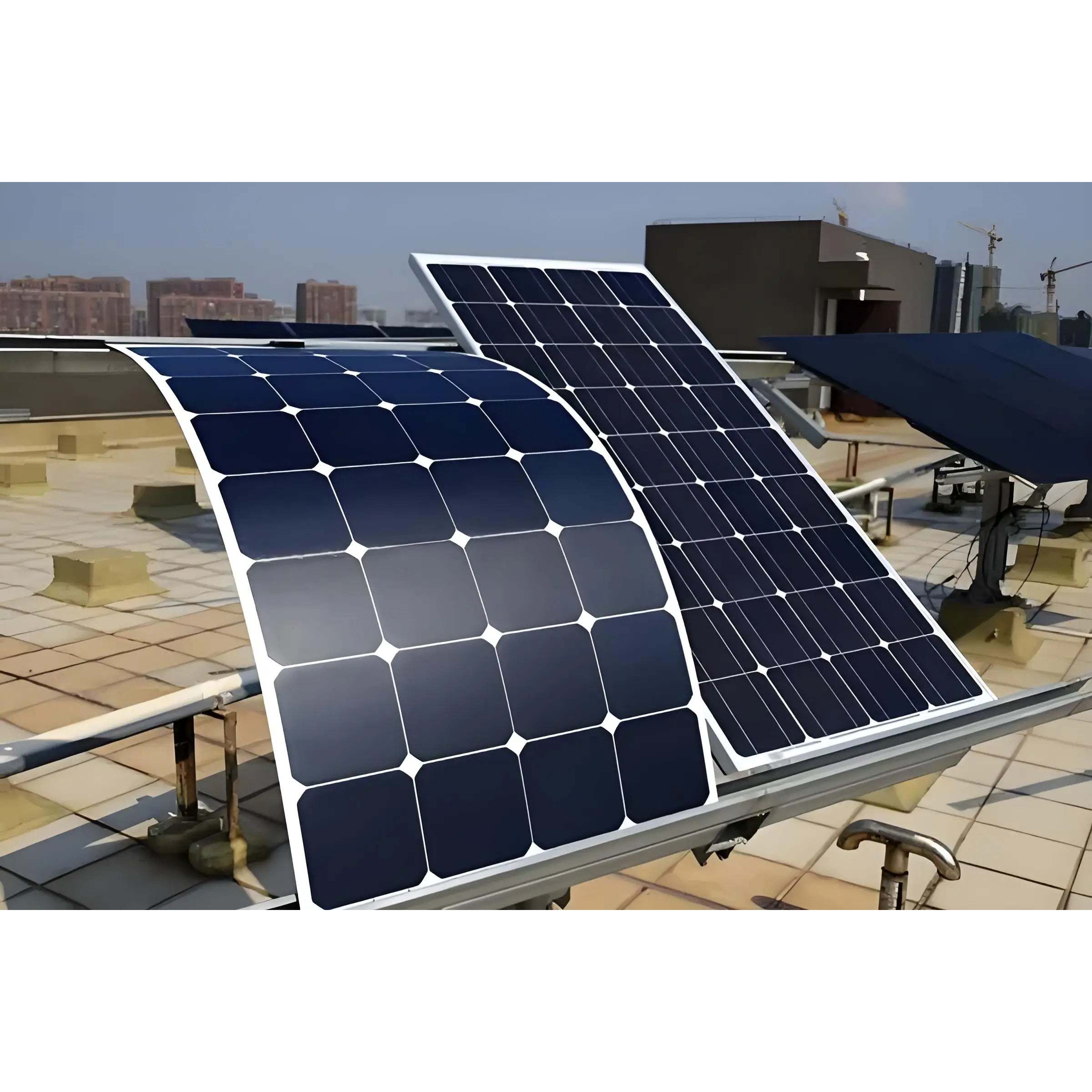 High Efficiency Flexible Solar Power Panel ETFE Thin Film MonoCrystalline Silicon 300W 3600g 66 Cells by My Store