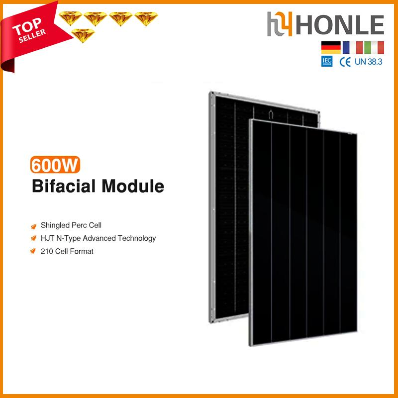 Factory Price 2025 600W Shingled Bifacial N Type Solar Panel Grade a Cell for Long Life 30 Years Warranty